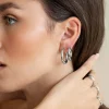 Chunky Lover Hoop Bundle Large Silber