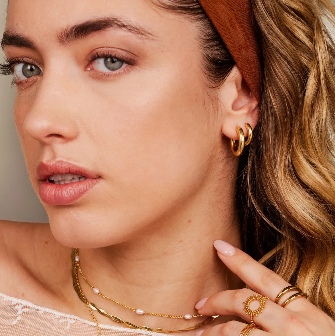 Chunky Lover Hoop Bundle Small Gold