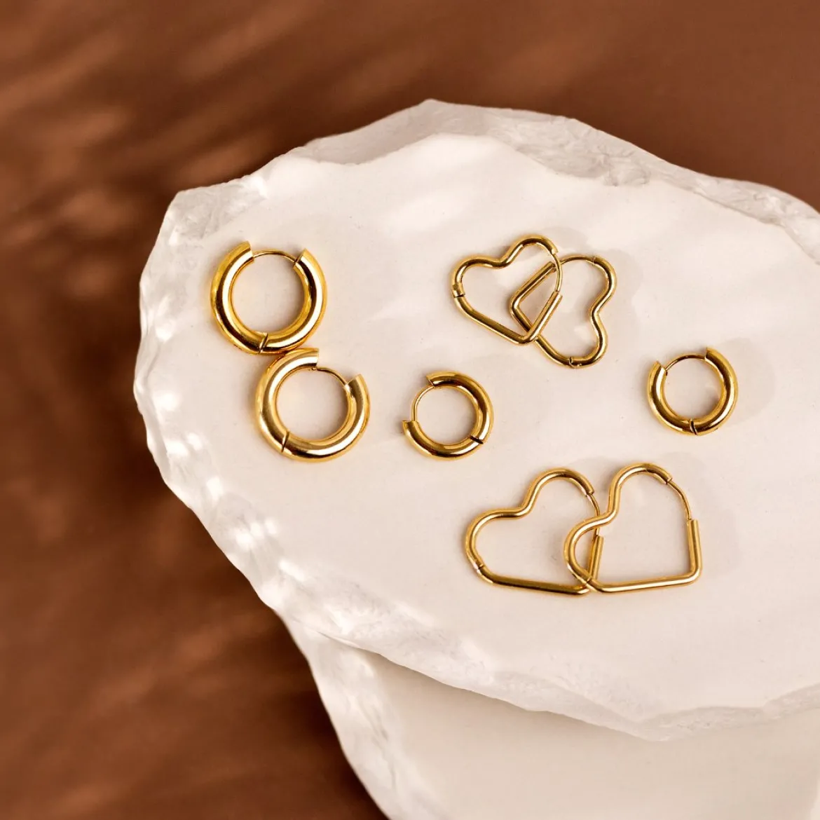Chunky Lover Hoop Bundle Small Gold