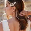 Chunky Pearl 'n' Beads Hoop Set Medium Roségold