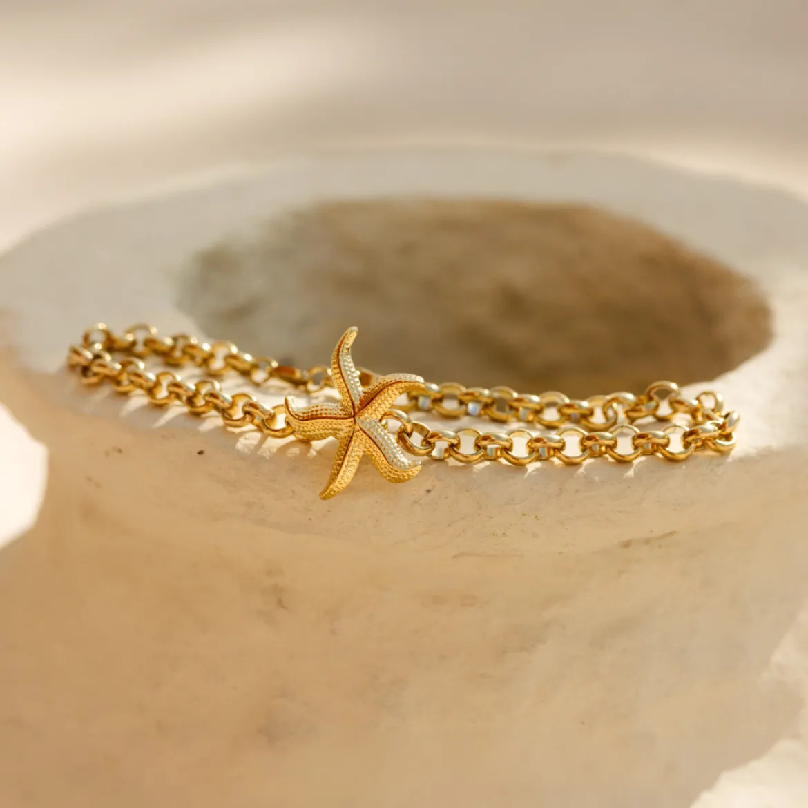 Chunky Starfish Bracelet Silber