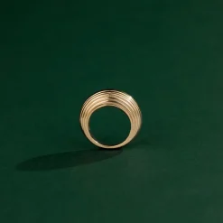 Chunky Stripes Ring Roségold