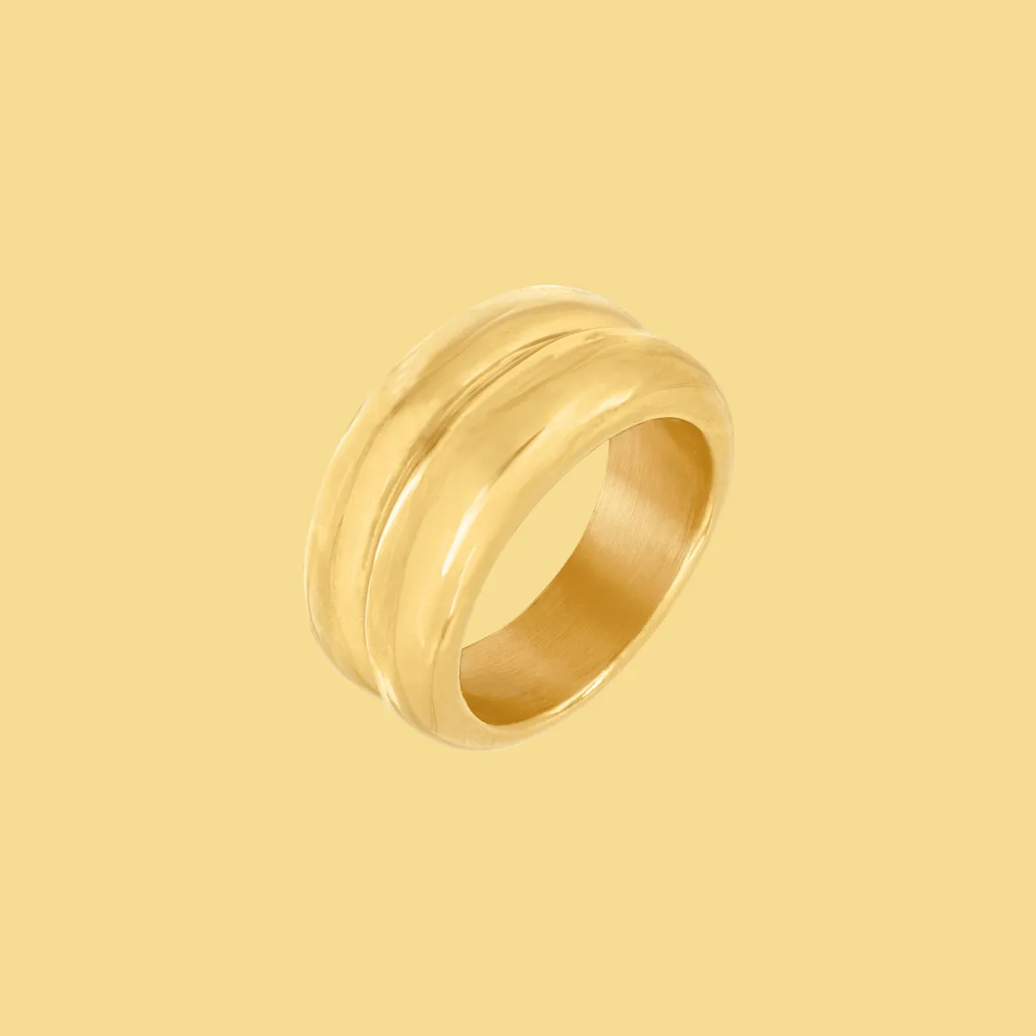Chunky Twin Ring Gold
