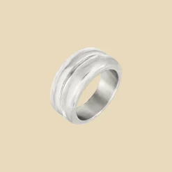 Chunky Twin Ring Silber