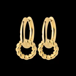 Chunky Twisted Donut Hoop Set Medium Gold