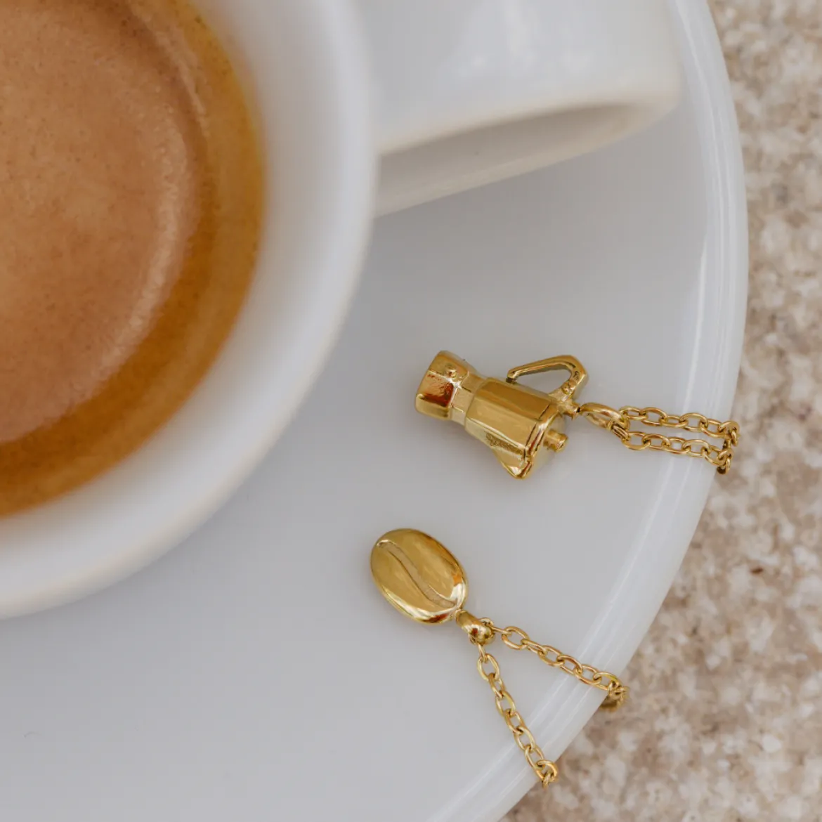 Coffee Lover Necklace Roségold