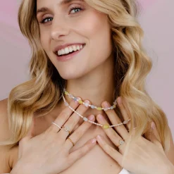 Cotton Candy Choker Gold