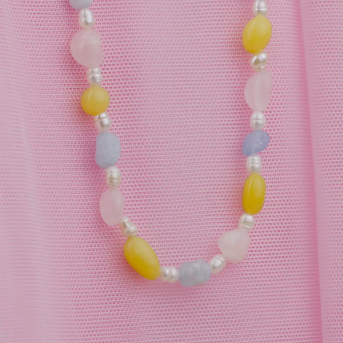 Cotton Candy Choker Gold