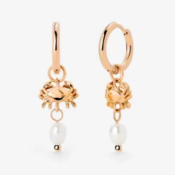 Crab Chaser Hoop Set Small Roségold
