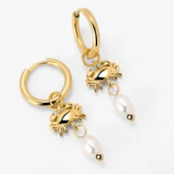 Crab Chaser Hoop Set Small Gold
