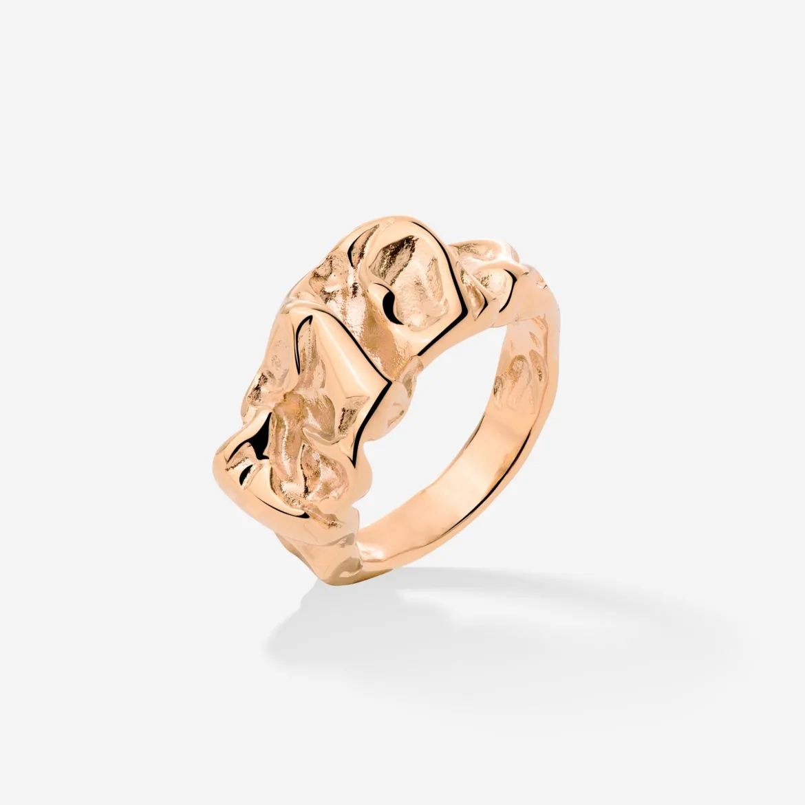 Crinkled Ring Roségold