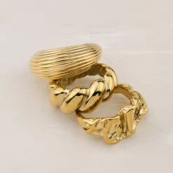 Crinkled Ring Silber