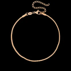Criss Cross Chain Anklet Roségold