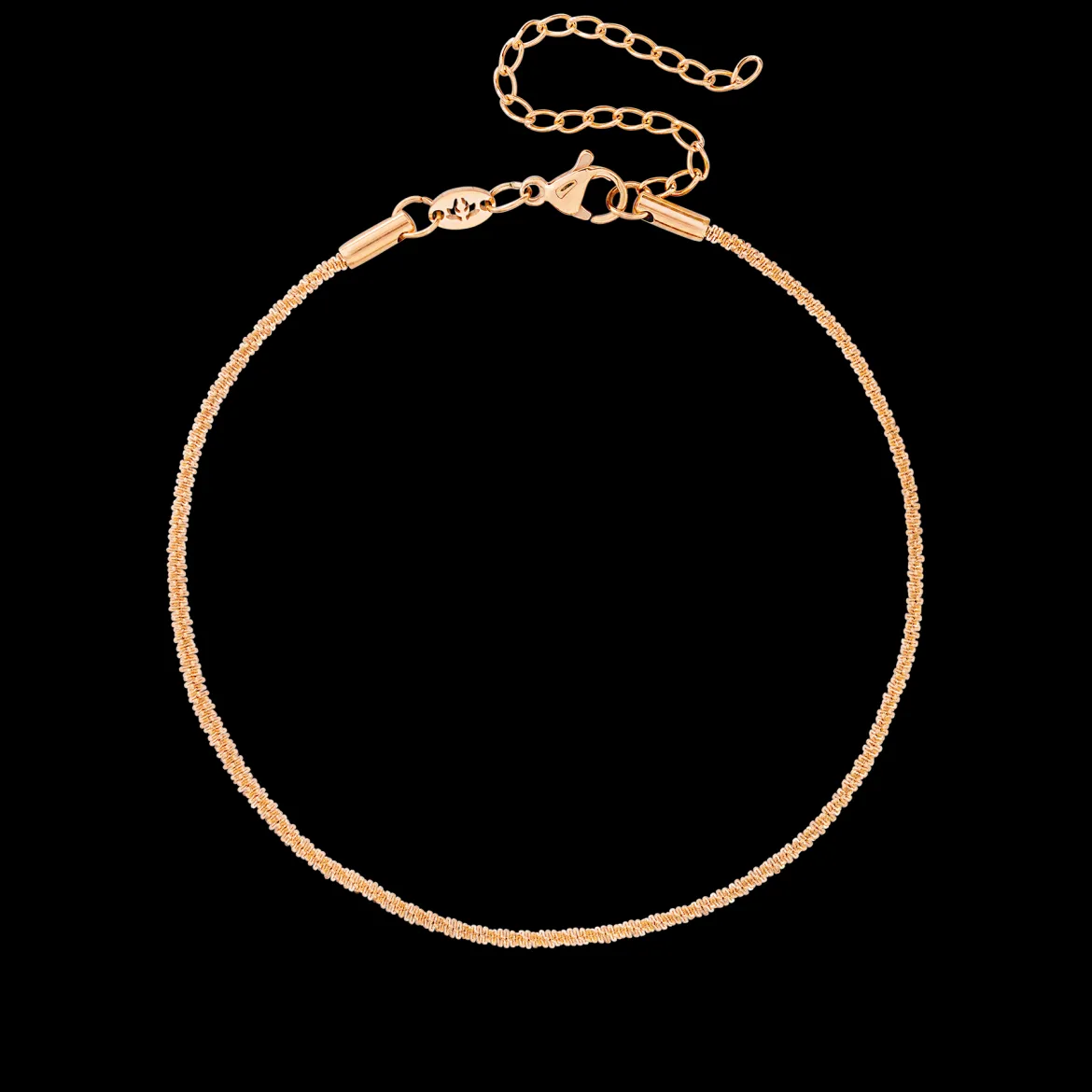 Criss Cross Chain Anklet Roségold