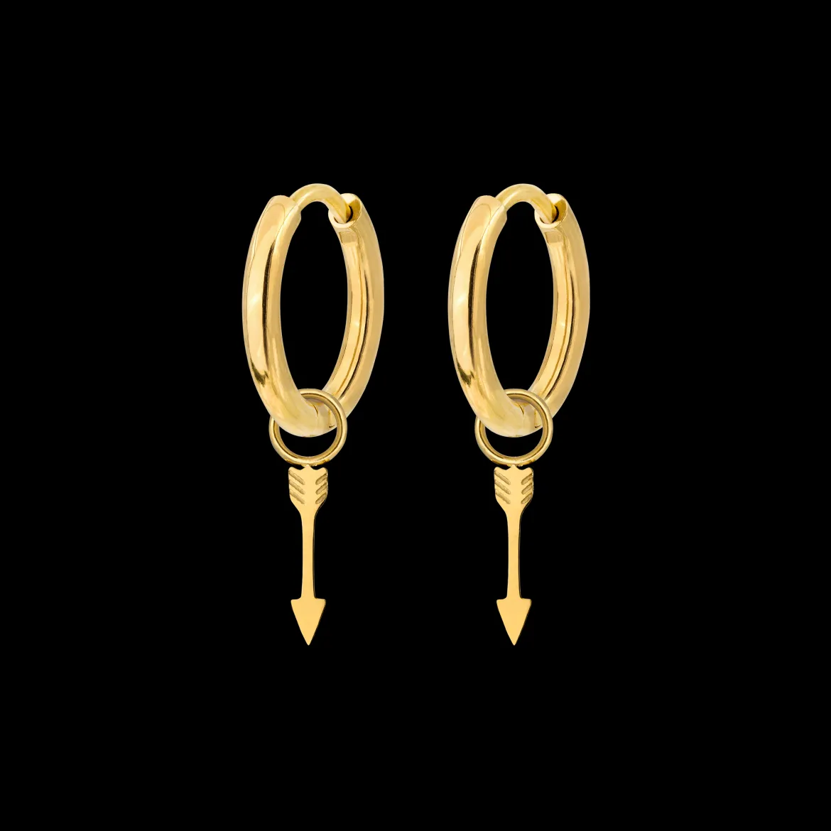 Cupid Arrow Hoopies Gold