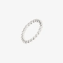 Curb Chain Ring Silber