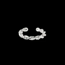 Curly Twist Ear Cuff Silber