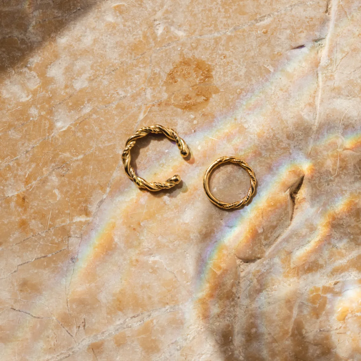 Curly Twist Piercing Roségold