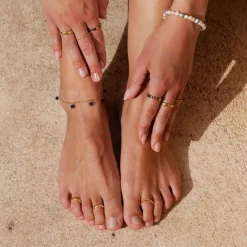Curly Twist Toe Ring Gold