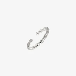 Curly Twist Toe Ring Silber