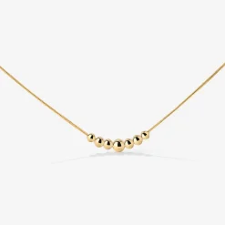 Curvy Beads Choker Gold