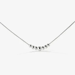 Curvy Beads Choker Silber