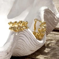 Cute Coral Hoops Silber