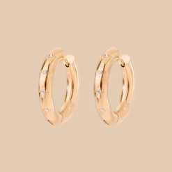 Cute Stargaze Hoops Medium Roségold