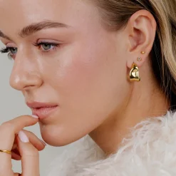 Delicate Bead Studs Gold