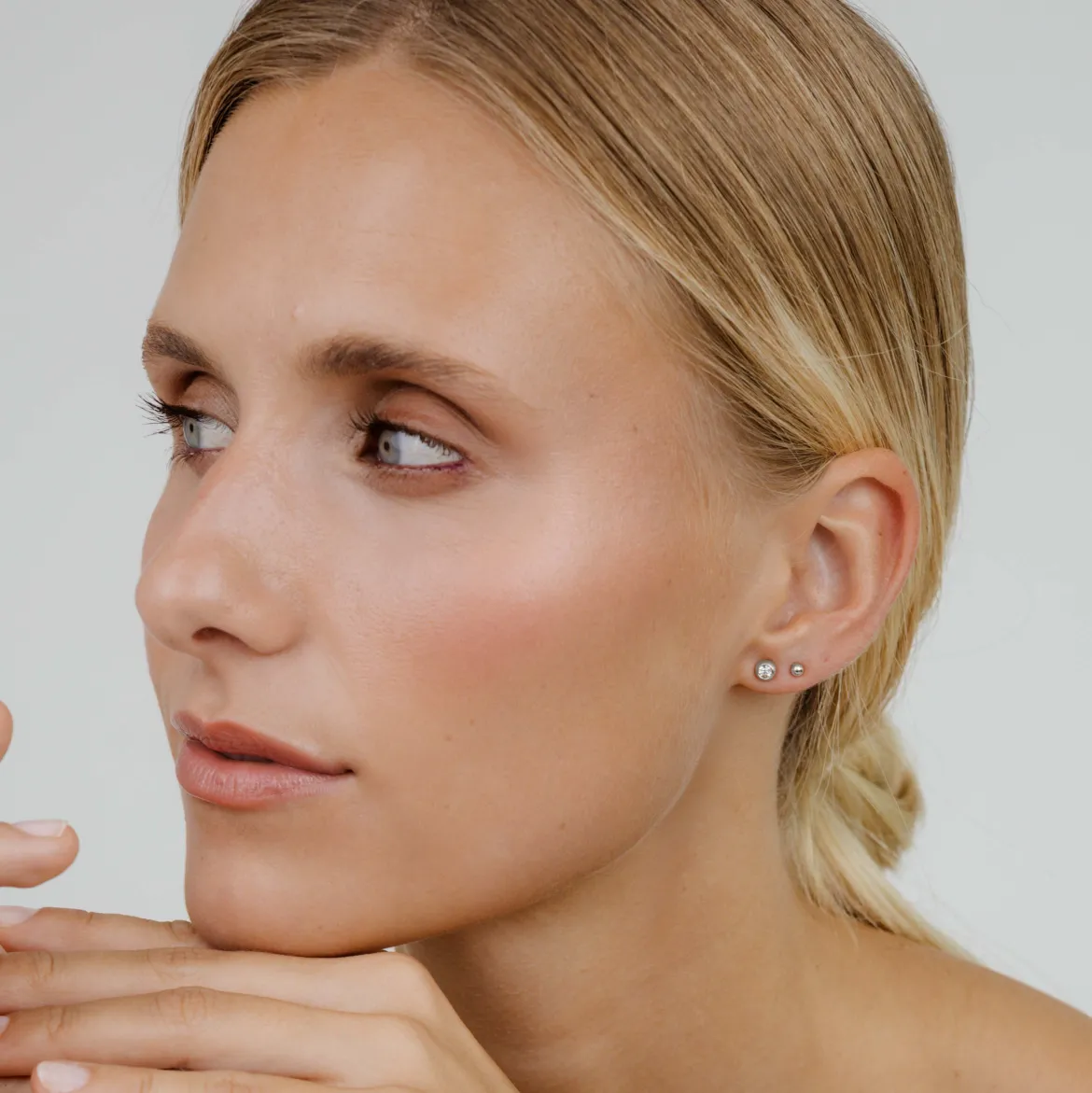 Delicate Gleam Stud Bundle Silber