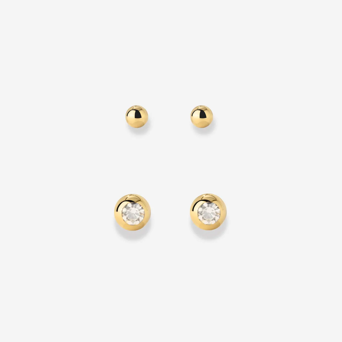 Delicate Gleam Stud Bundle Gold