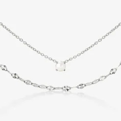 Delicate Pearl Bundle Silber