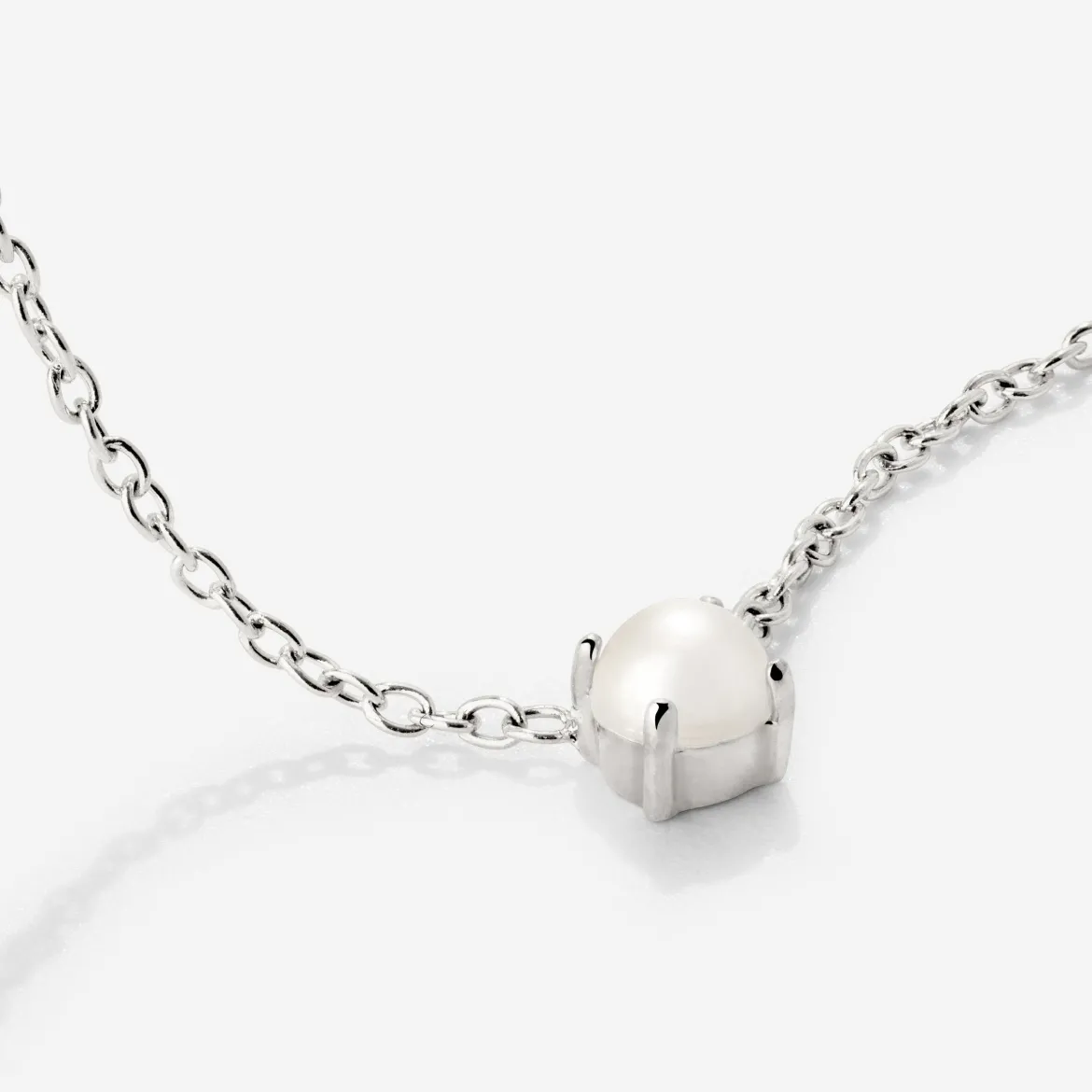 Delicate Pearl Bundle Silber