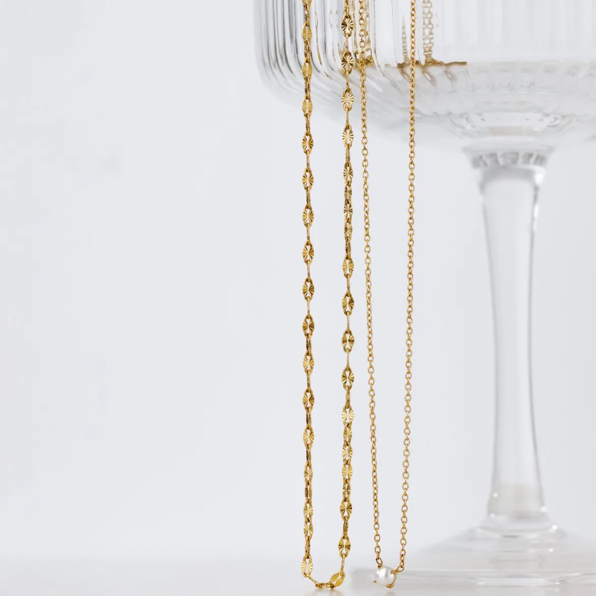 Delicate Pearl Bundle Silber