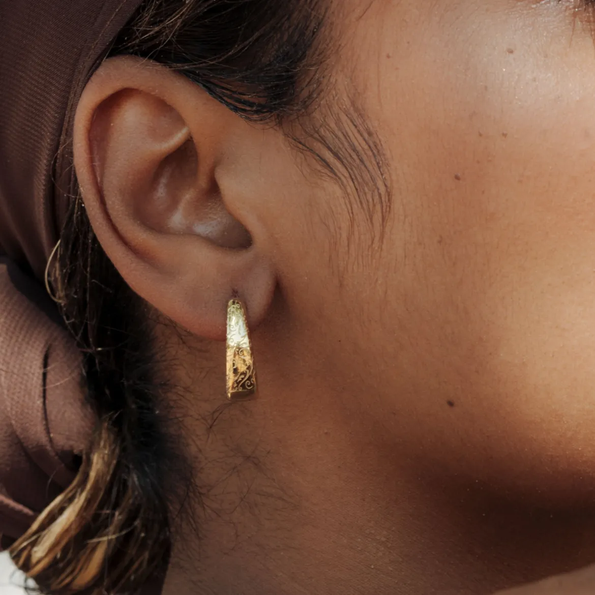 Desert Glow Hoops Gold