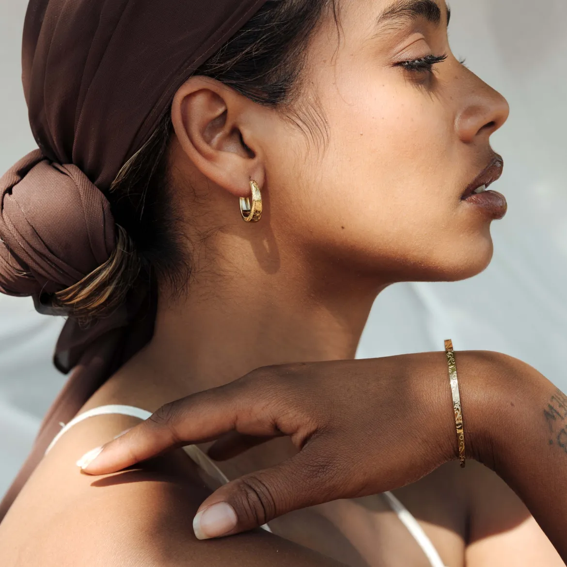 Desert Glow Hoops Gold
