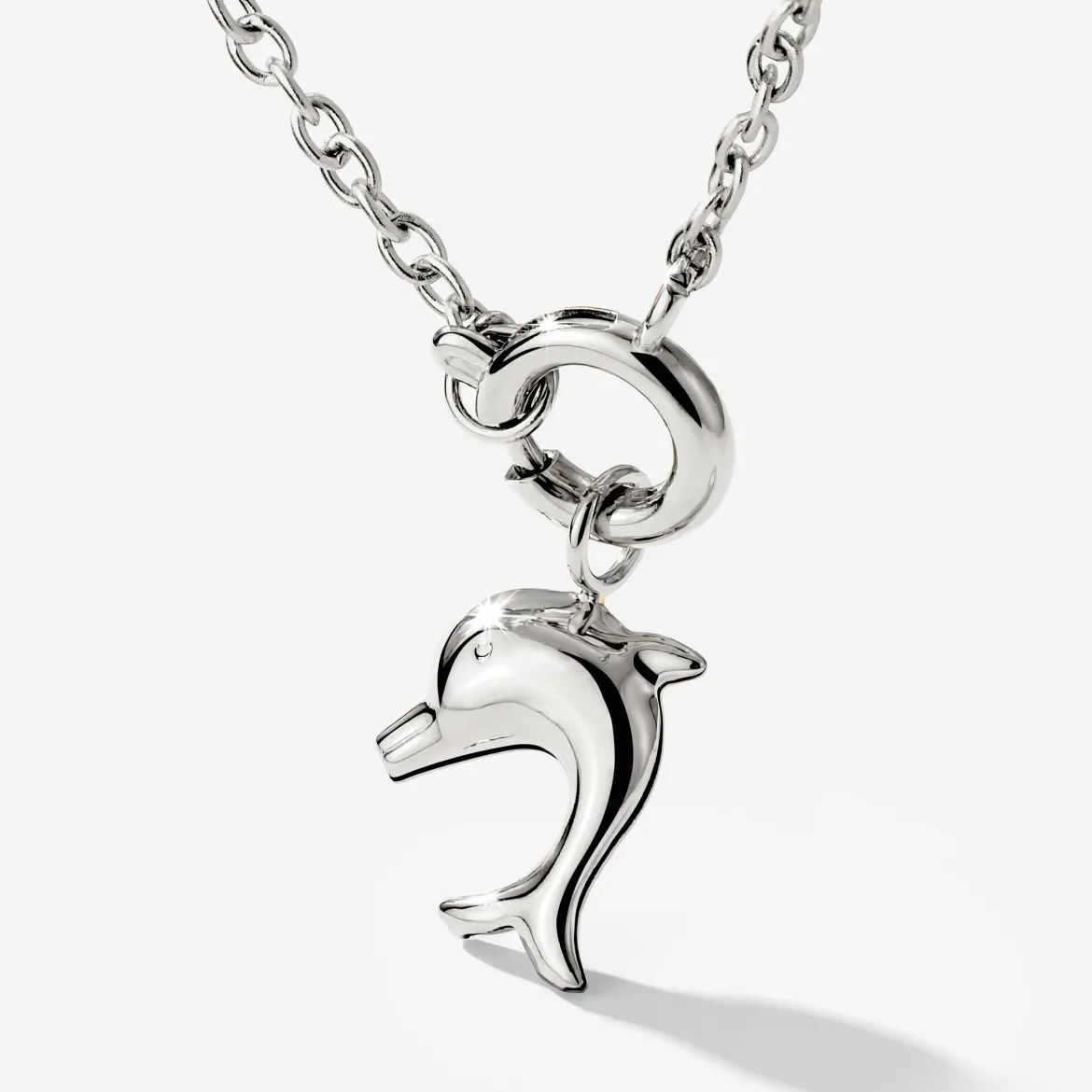 Dolphin Classic Chain Necklace Set Silber