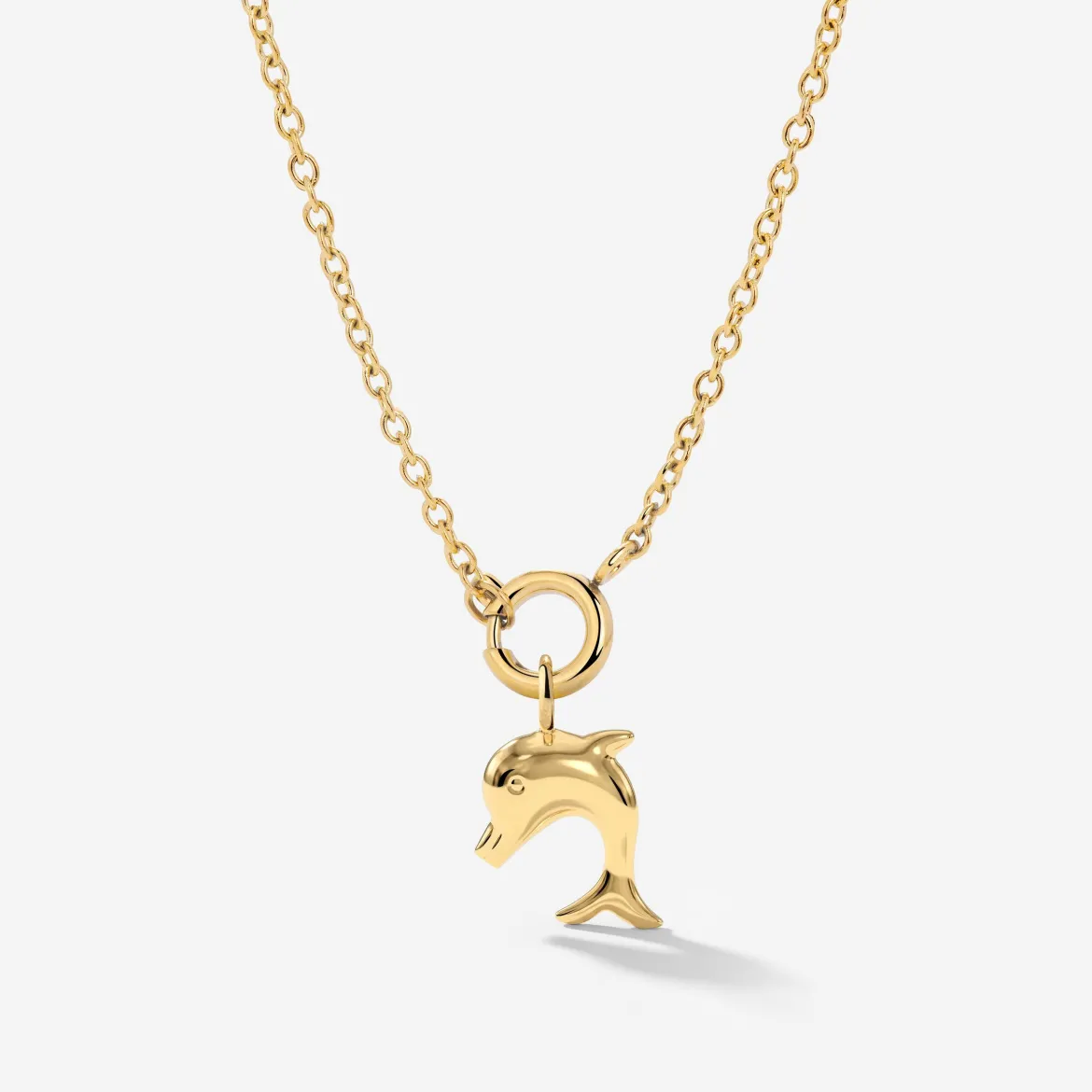 Dolphin Classic Chain Necklace Set Gold