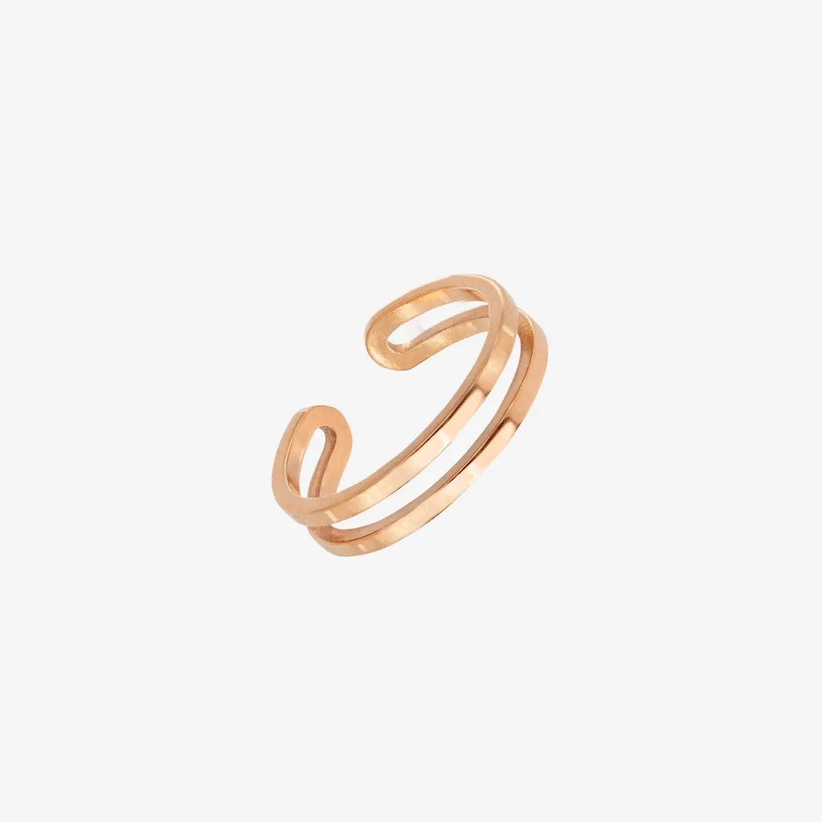 Double Toe Ring Roségold