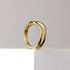 Double Wave Ring Gold