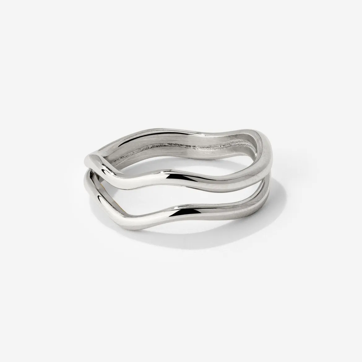 Double Wave Ring Silber