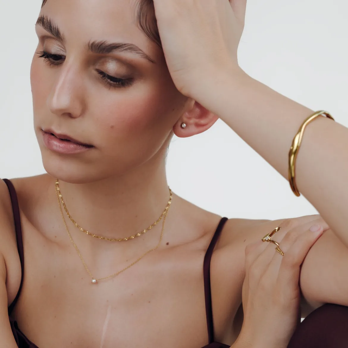 Dream Pearl Studs Gold