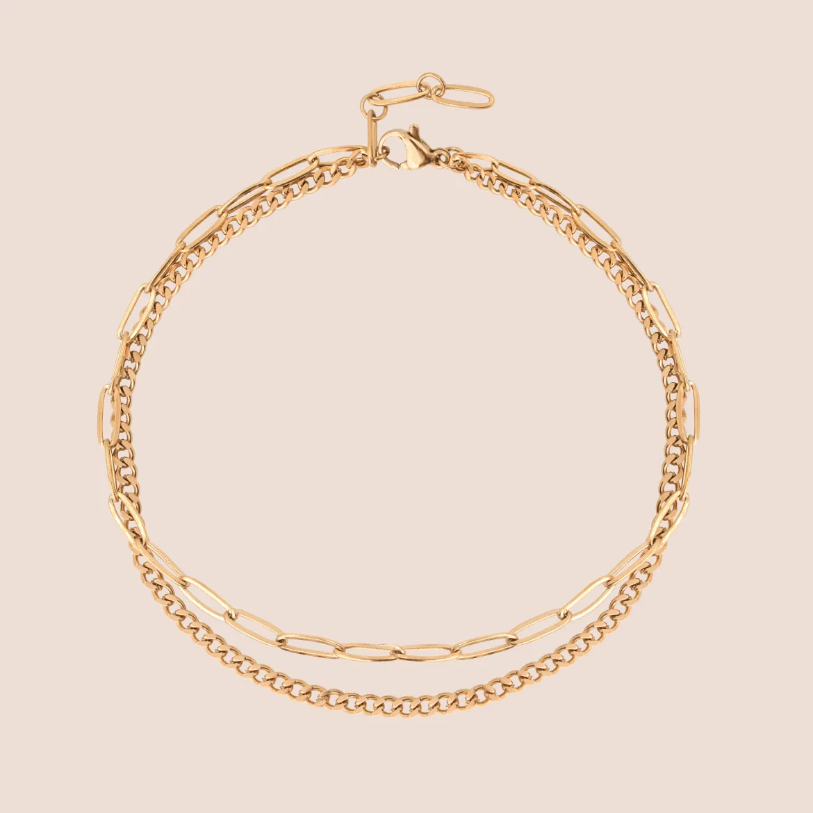 Duo Anklet Roségold