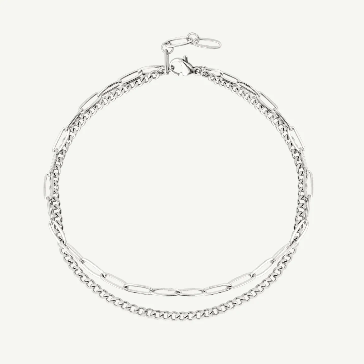 Duo Anklet Silber