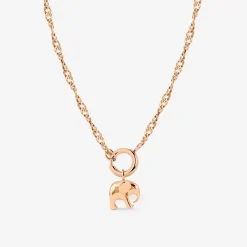 Elephant Singapore Chain Necklace Set Roségold