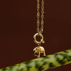Elephant Singapore Chain Necklace Set Silber