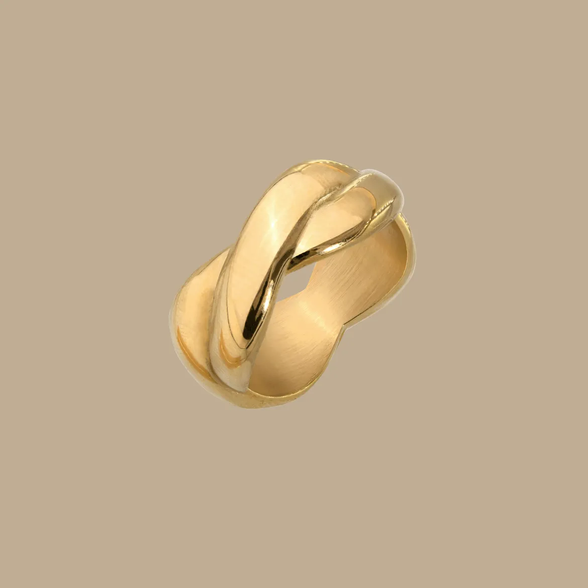 Female DNA Ring Gold