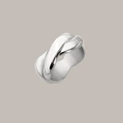 Female DNA Ring Silber