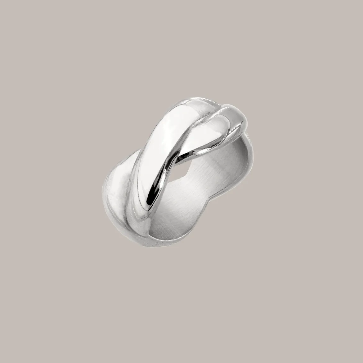 Female DNA Ring Silber