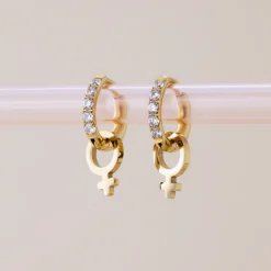 Female Icon Glimmer Hoop Set Baby Roségold